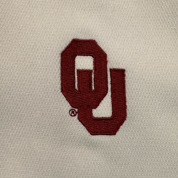 OU University of Oklahoma Men’s XL White Polo Shirt with Red Logo - Picture 4 of 5